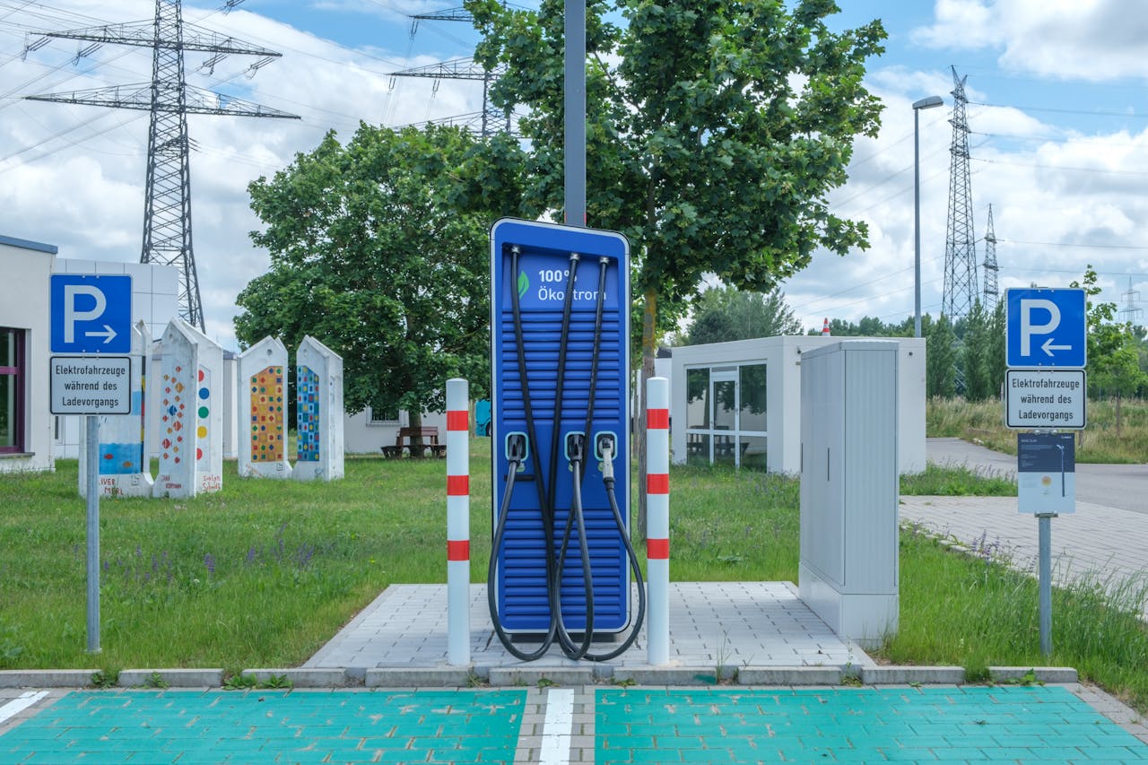 The Art of Drawing Readers In: Your attractive post title goes here Public charging station with eco-friendly design for electric vehicles.